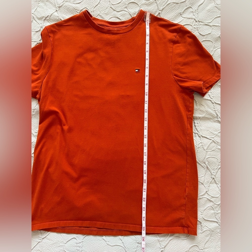 Tommy Hilfiger Mens T Shirt Small Orange Short Sleeve Slim Fit Stretch (0680) - Picture 8 of 10